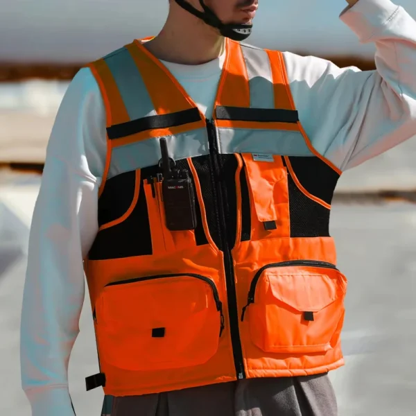 Hi Vis Safety Vest with Pocket JD-0326