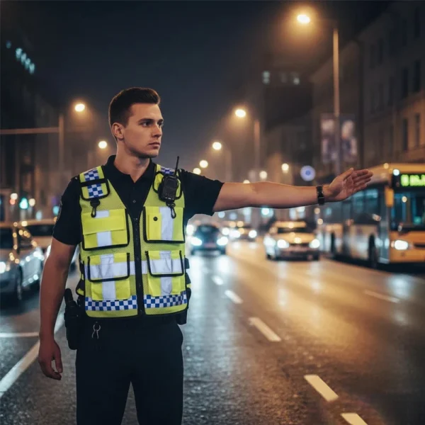 Adjustable Mesh Safety Vest with Pockets JD-0110