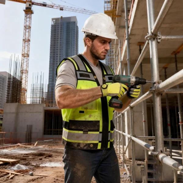 Hi Vis Heavy Duty Surveyors Safety Vest JD-0328