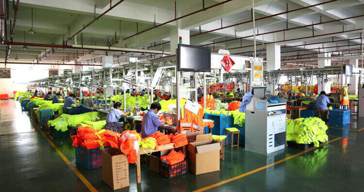 Reflective vest factory display